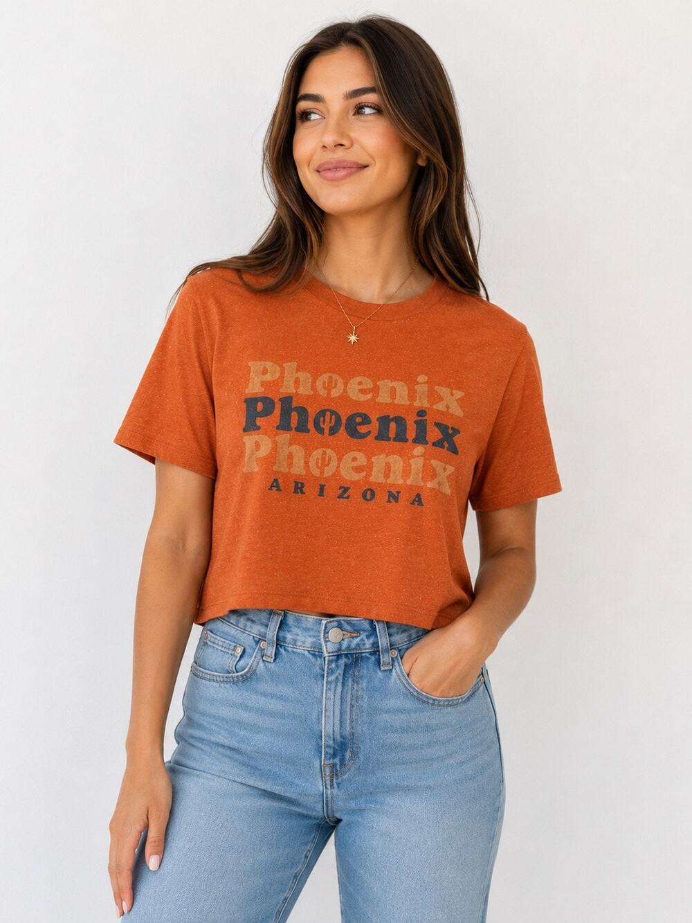 Alternative Phoenix Arizona Cropped Graphic Tee - Women's Small